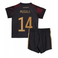 Dres Nemecko Jamal Musiala #14 Preč pre deti MS 2022 Krátky Rukáv (+ trenírky)